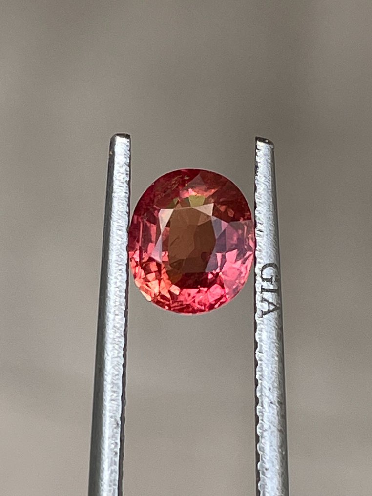 1 pcs  橙色, 红色 蓝宝石  - 1.04 ct - 美国宝石研究院（GIA） #1.0