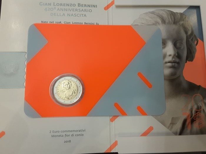 圣玛利诺. 2 Euro 2018 "Gian Lorenzo Bernini" (没有保留价) #1.0