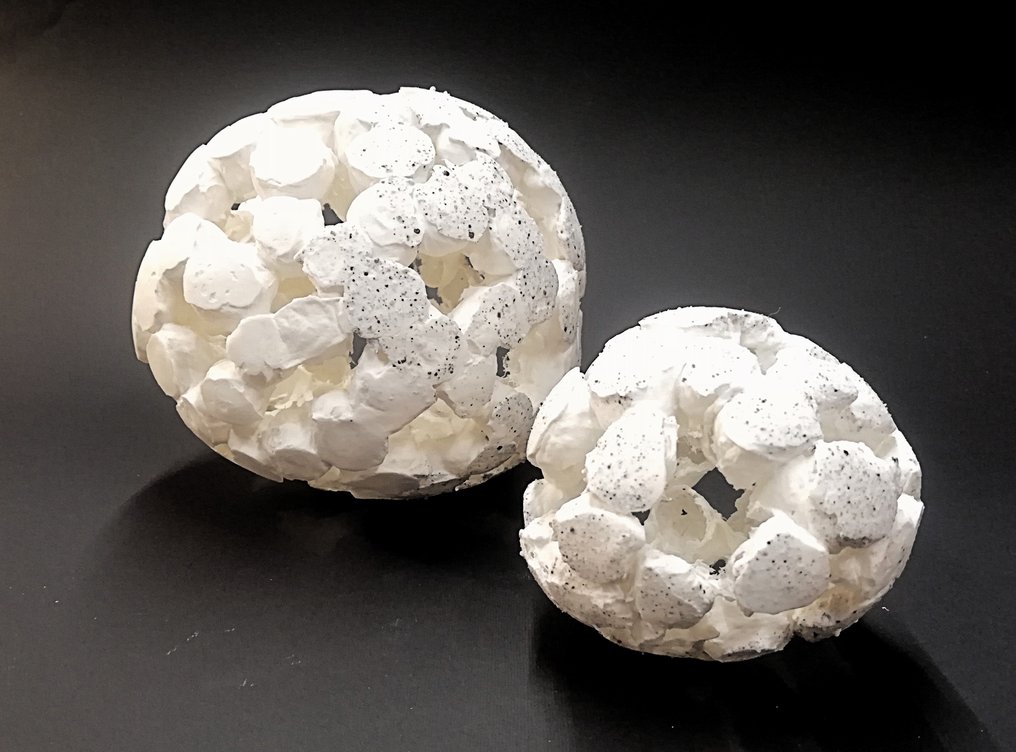 M'I lumina - Luciana Grazia Menegazzi - Skulptur, Clustered soft cocoons - 18 cm - Porzellan #1.3