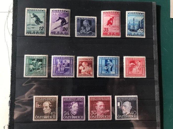 Austria 1936/1937 - Two editions with FIS II - Michel 623/659 #1.0