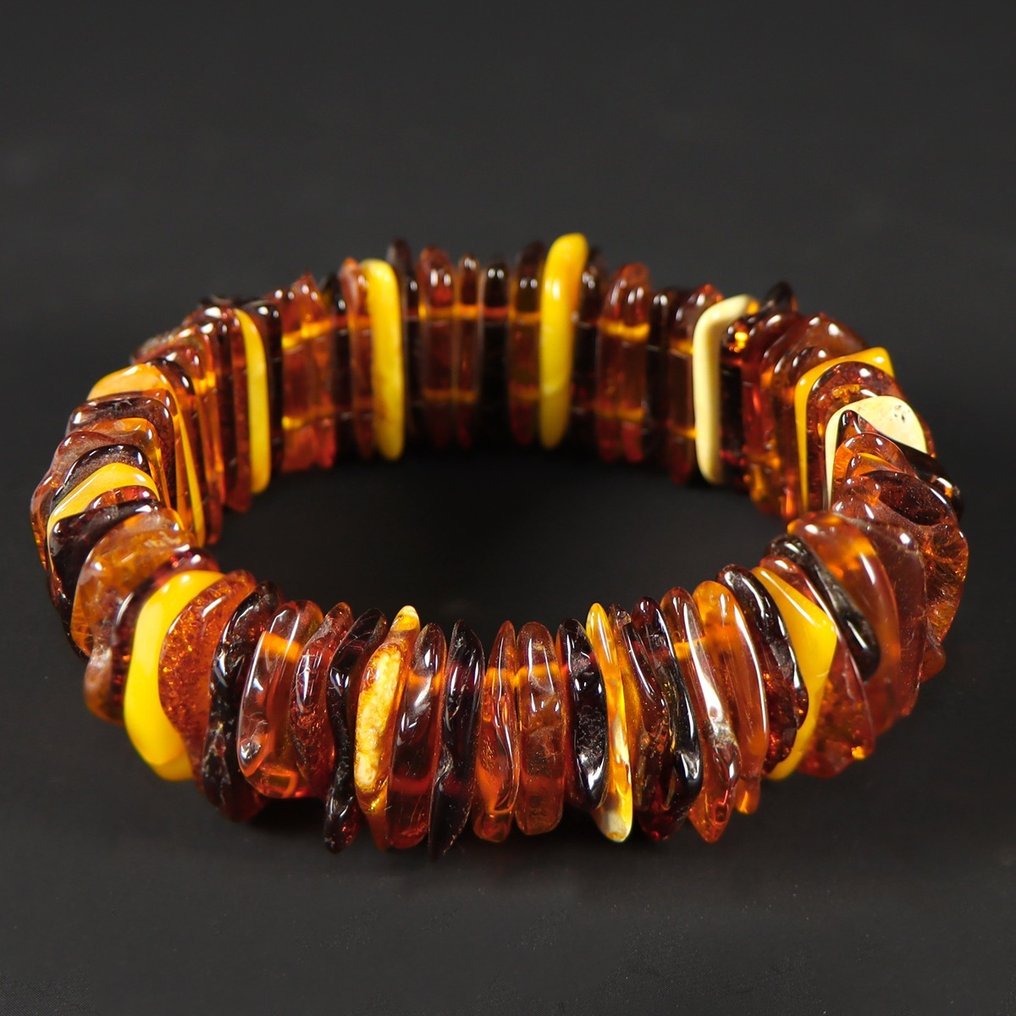 Φυσική Βαλτική Κεχριμπάρη - Αποκλειστικό Βραχιόλι - - Κεχριμπάρι - 80 mm - 15 mm #1.0