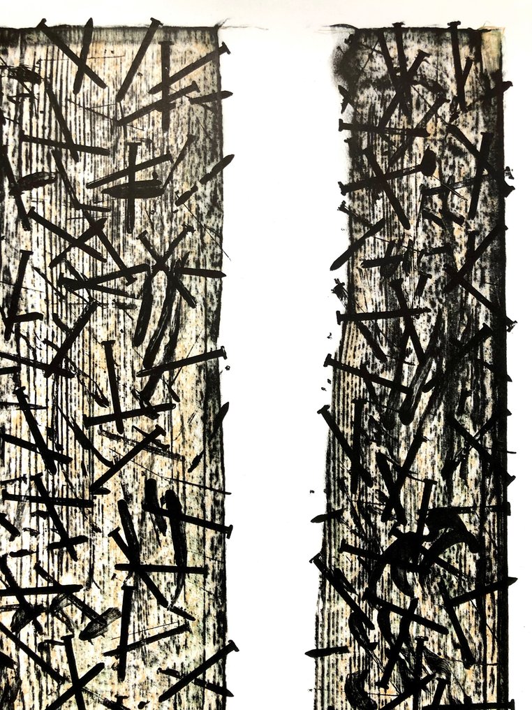 Günther Uecker (after) - Bühnenbilder - Original lithographic print ** HANDSIGNED ** #3.2