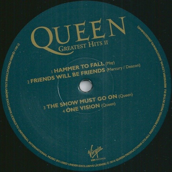 Queen - Greatest Hits II - 多個標題 - 2 x LP 專輯(雙專輯) - 重新製作, 重新壓制, 立體聲 - 2011 #4.3