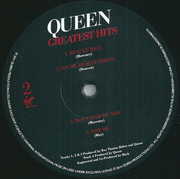 Queen - Greatest Hits - 2 x LP 專輯（雙專輯） - 重新製作, 重新壓制, 立體聲 - 2011 #3.2