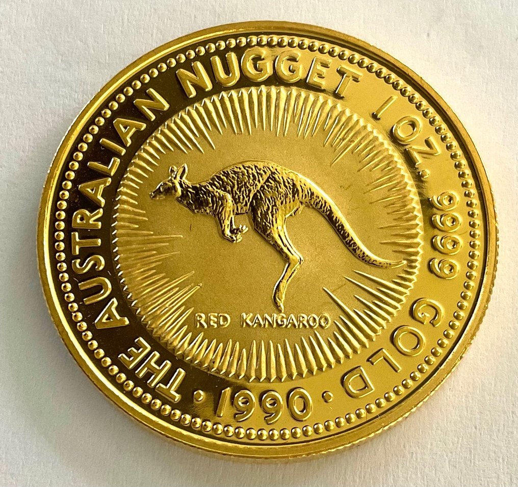 Australia. 100 Dollars 1990 The Australian Nugget, 1 Oz (.999) #2.1