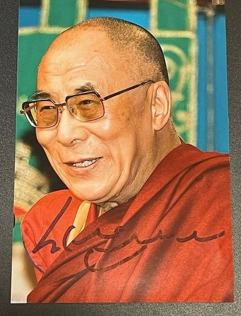H.H. the 14th Dalai Lama - Hand-signed photo of H.H. 14th Dalai Lama #1.0