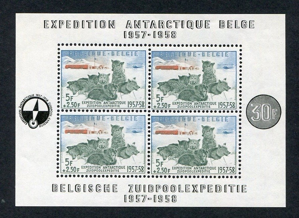 比利時 1956/1957 - 完整年份与blok Zuidpool - OBP/COB 986/1045 + BL31 #1.0