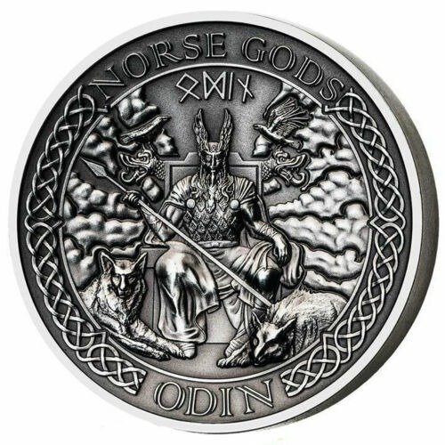 Niue. 10 Dollars 2015 Norse of Gods - ODIN - 2 Oz with BOX and COA #1.0