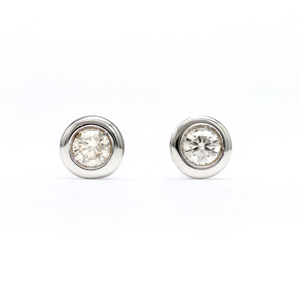 Boucles d'oreilles - 18 carats Or blanc -  0.40ct. tw. Diamant  (Naturelle) #1.1