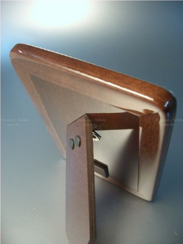 Cadre photo  - Cadre photo élégant en argent sterling 925, lisse, simple, poli et bordé de perles, avec un dos en #4.3