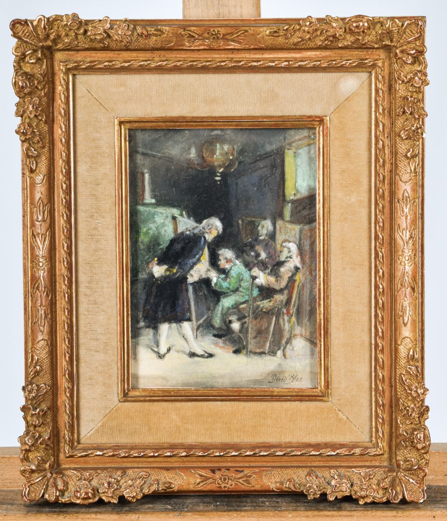 Hollandse School (XX) NaarDavid Bles (1821-1899) - The painter at work #2.1