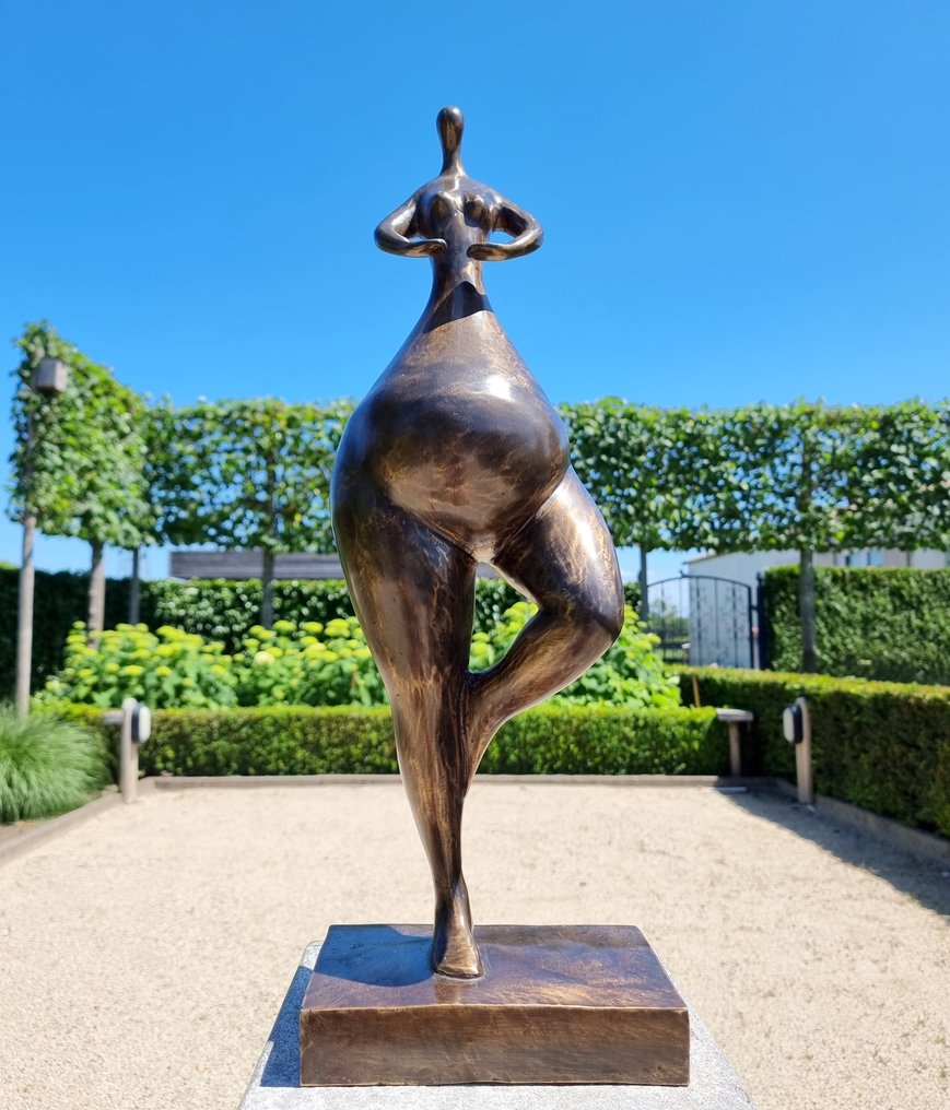 雕塑, A large bronze woman - 58 cm - 黄铜色 #1.1