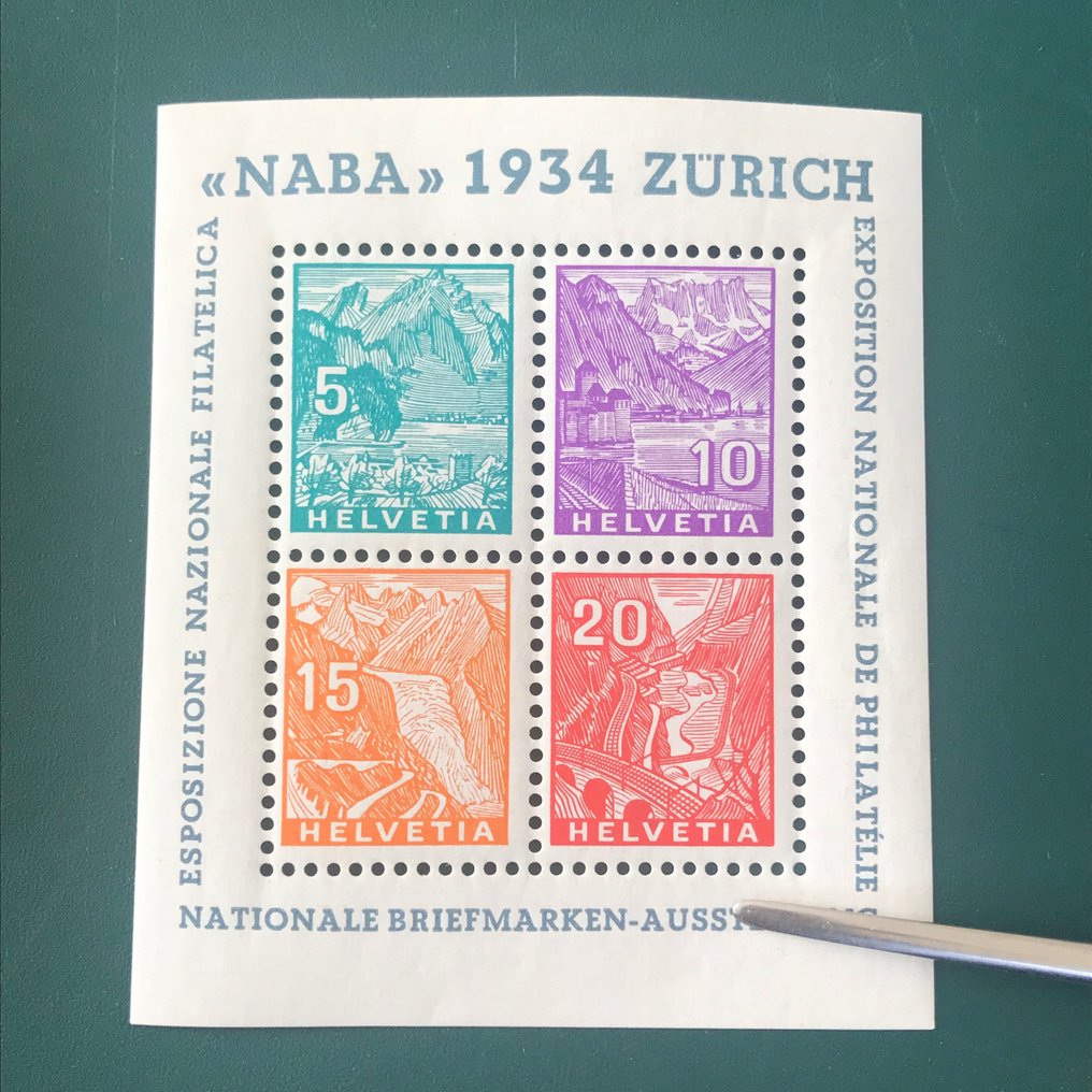 Svájc 1934 - NABA blok - Michel blok 1 #1.0
