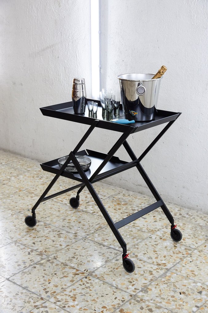 Alessi - Richard Sapper - Servierwagen - Plico - Stahl, Polyurethan #1.0