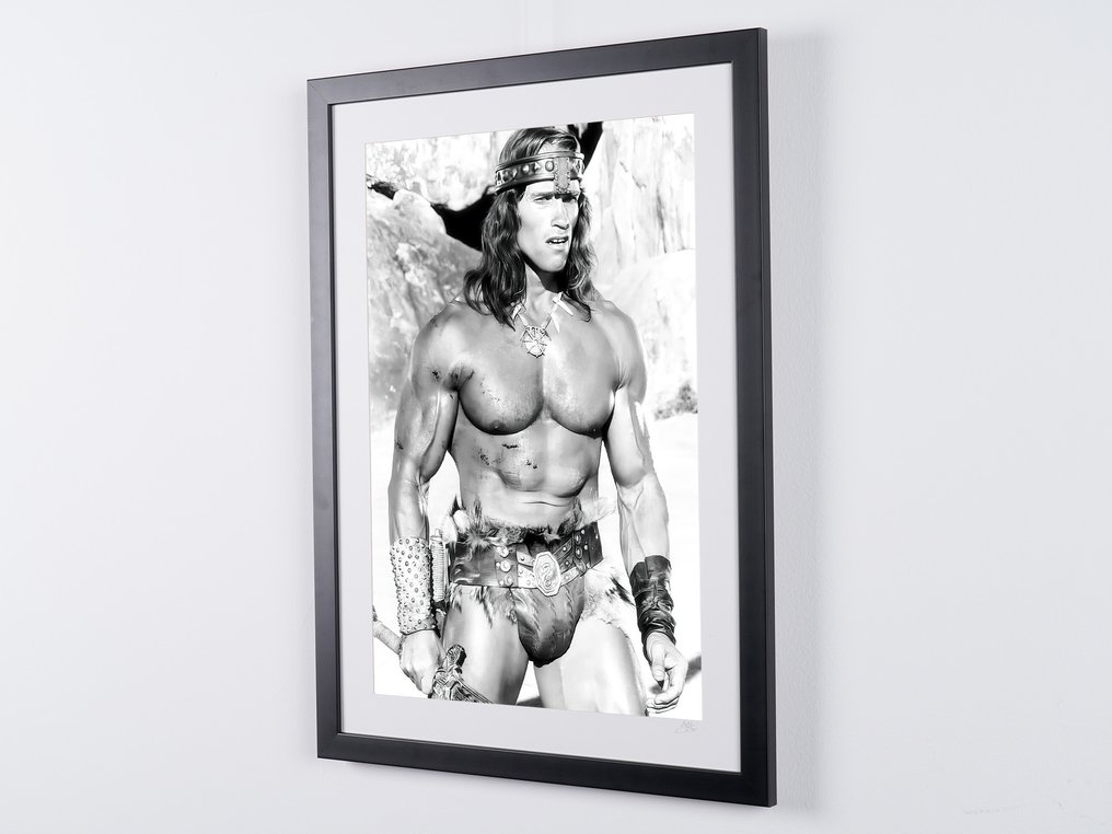 Conan the Barbarian, Arnold Schwarzenegger - Fine Art Photography - Luxury Wooden Framed 70X50 cm - Limited Edition Nr 01 of 30 - Serial ID 19969 - Original Certificate (COA), Hologram - 100% New. Shipping Reduction from 3 items #3.2