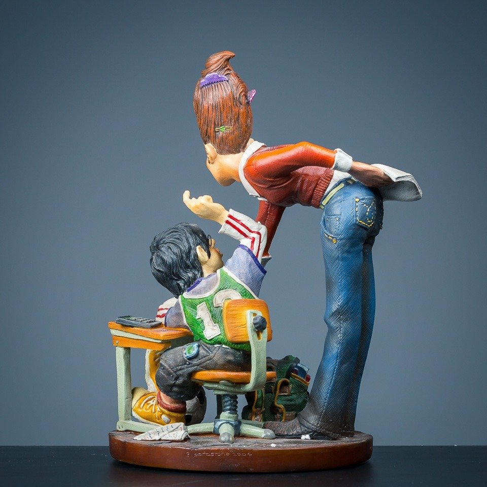 Scultura, Drie beroepen beelden advocaat/architect/lerares - 310 mm - Polystone #3.2