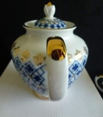 Lomonosov Imperial Porcelain Factory - 4人咖啡套裝 (11) - 瓷器 - Rete Cobalto #3.2