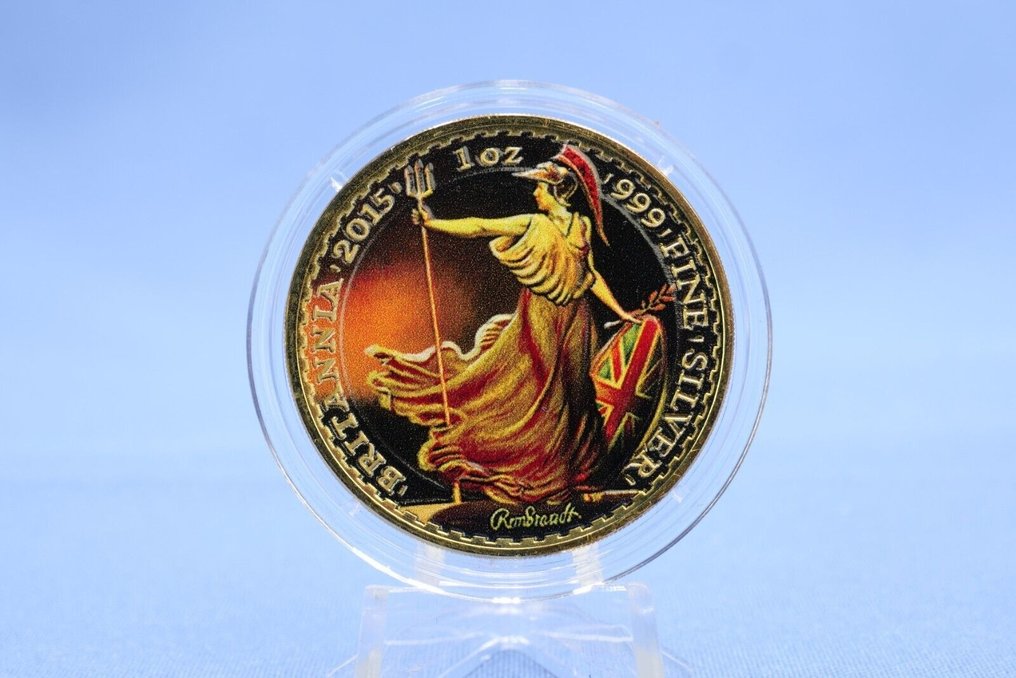 World. 2015 - Rembrandt Set Mexico, USA, Great Britain - 3 x 1 Oz with  BOX and COA #1.0