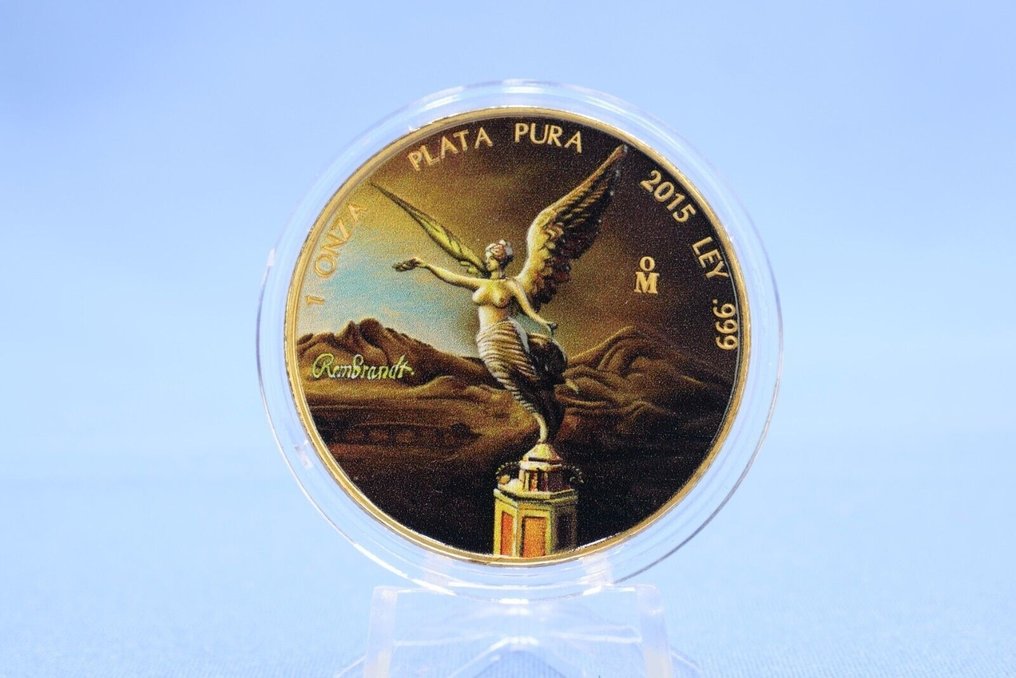 World. 2015 - Rembrandt Set Mexico, USA, Great Britain - 3 x 1 Oz with  BOX and COA #2.1