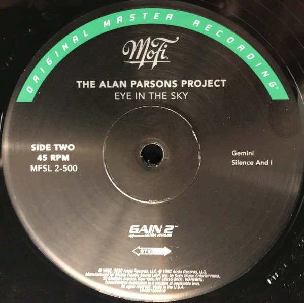 Alan Parsons Project - Eye In The Sky || Original Master Recording || Limited Edition || Mint & Sealed !!! - Doppel-LP (Album mit 2 LPs) - Mobile Fidelity Sound Lab Original Master Recording - 2022 #3.2