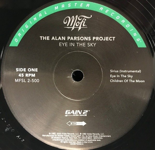Alan Parsons Project - Eye In The Sky || Original Master Recording || Limited Edition || Mint & Sealed !!! - Doppel-LP (Album mit 2 LPs) - Mobile Fidelity Sound Lab Original Master Recording - 2022 #3.1