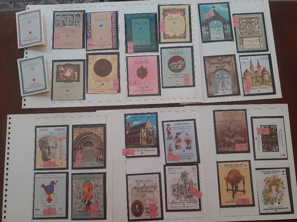 法國 1953/1983 - 30本全新豪华红十字会笔记本，除1955年款外。 #1.0