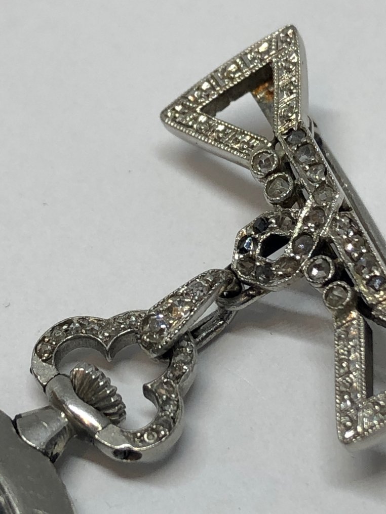 Tiffany & Co. - Brosche - orologio in platino e diamanti Platin #3.2