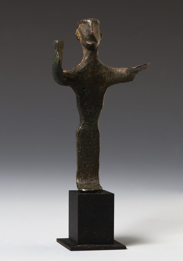 希臘文 青銅色 還願雕像 - 幾何週期 - 9×-×- cm #1.1