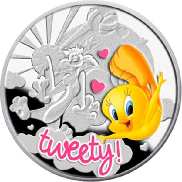 Niue. 1 Dollar 2013 Tweety - Cartoon Characters, Proof (Sem preço de reserva) #1.0