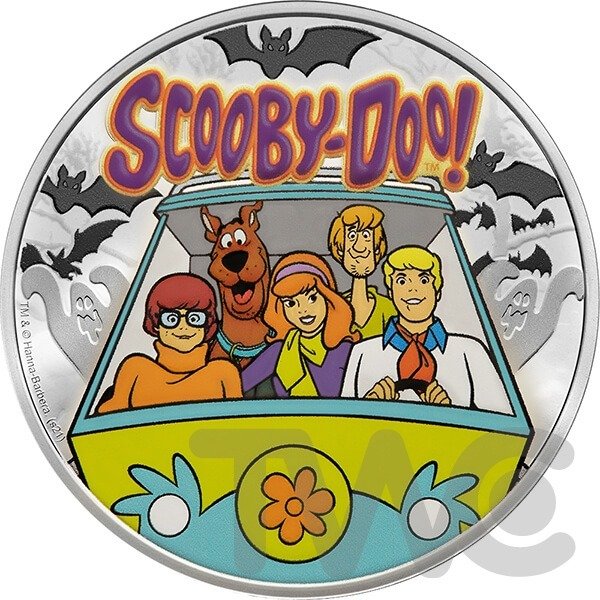 巴貝多. 1 Dollar 2021 Scooby-Doo, 1/2 Oz (.999) Proof  (沒有保留價) #1.0