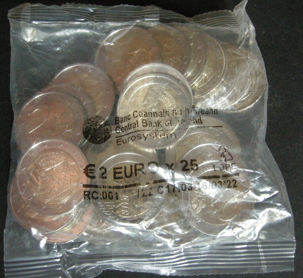 Írország. 2 Euro 2022 "Erasmus" (25 stuks) in muntzak  (Nincs minimálár) #1.0