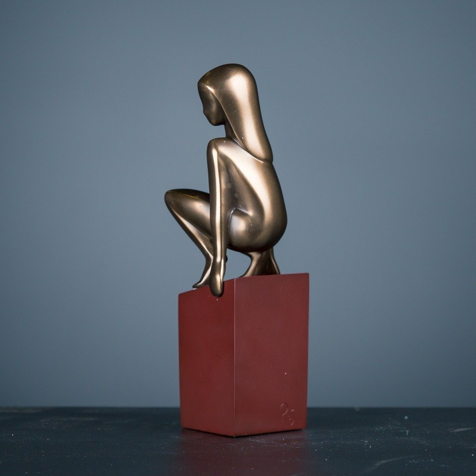 Figure - Zeven beelden in bronskleur (complete serie) (7) - High-quality plastic #2.1