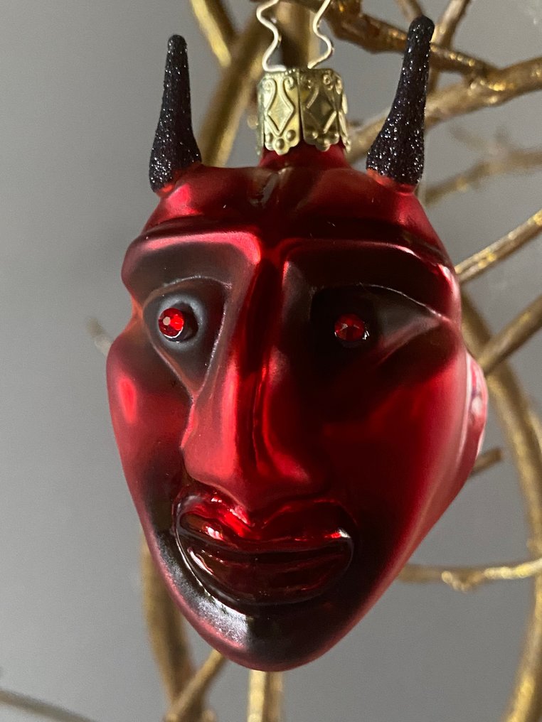 2x Krampus kerstornament, handgemaakt. Swarovski/Inge-Glas - Χριστουγεννιάτικα στολίδια inge-Glas (2) - Γυαλί #1.0