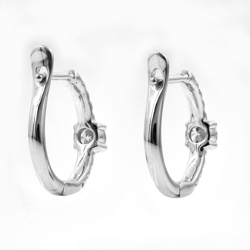 耳環 - 14 克拉 白金 - 0.52ct. tw. 鉆石 (天然) #4.3