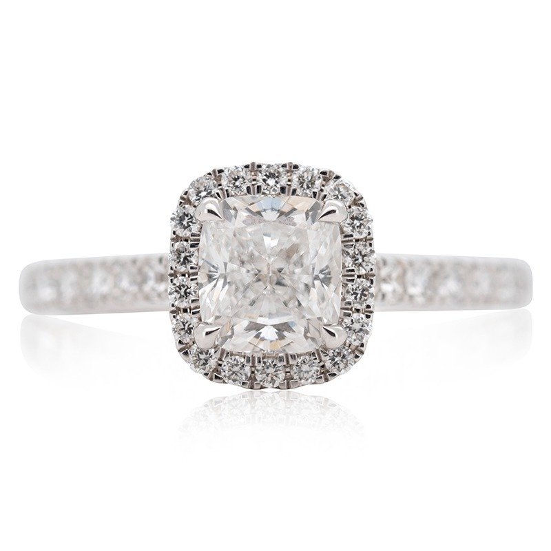 GIA Certificate - 1.272 total diamond carat - 18 kt Vittguld - Ring - 0.90 ct Diamant - Diamanter #1.1