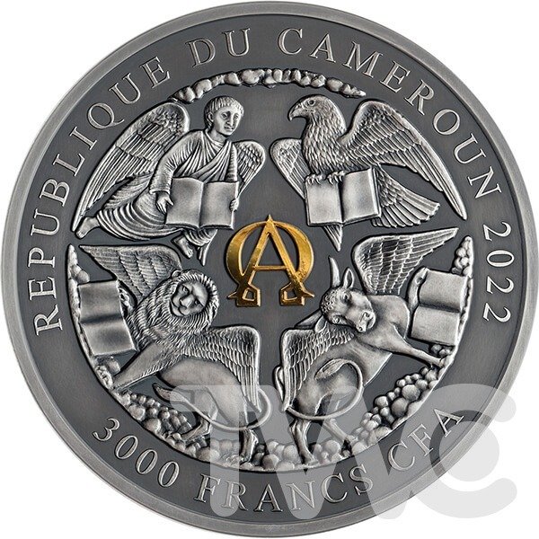 Camerun. 3000 Francs 2022 - The Whore of Babylon Apocalypse Antique finish Silver Coin - 3 oz #2.1