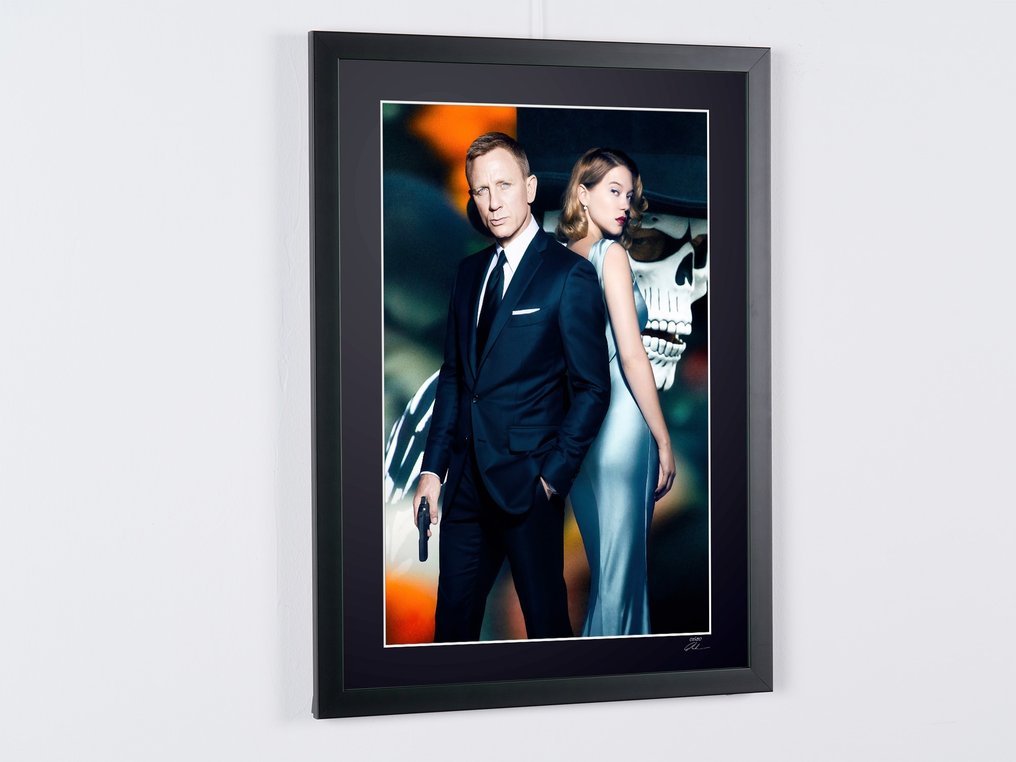 James Bond 007: Spectre, Daniel Craig (007) & Léa Seydoux (Madeleine) - Fine Art Photography - Luxury Wooden Framed 70X50 cm - Limited Edition Nr 01 of 30 - Serial ID 17119 - Original Certificate (COA), Hologram - 100% New. Shipping Reduction from 3 items #3.2