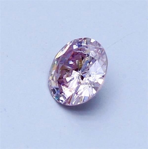 1 pcs Diamante - 0.45 ct - Redondo - fancy light purplish pink - I2 #3.2