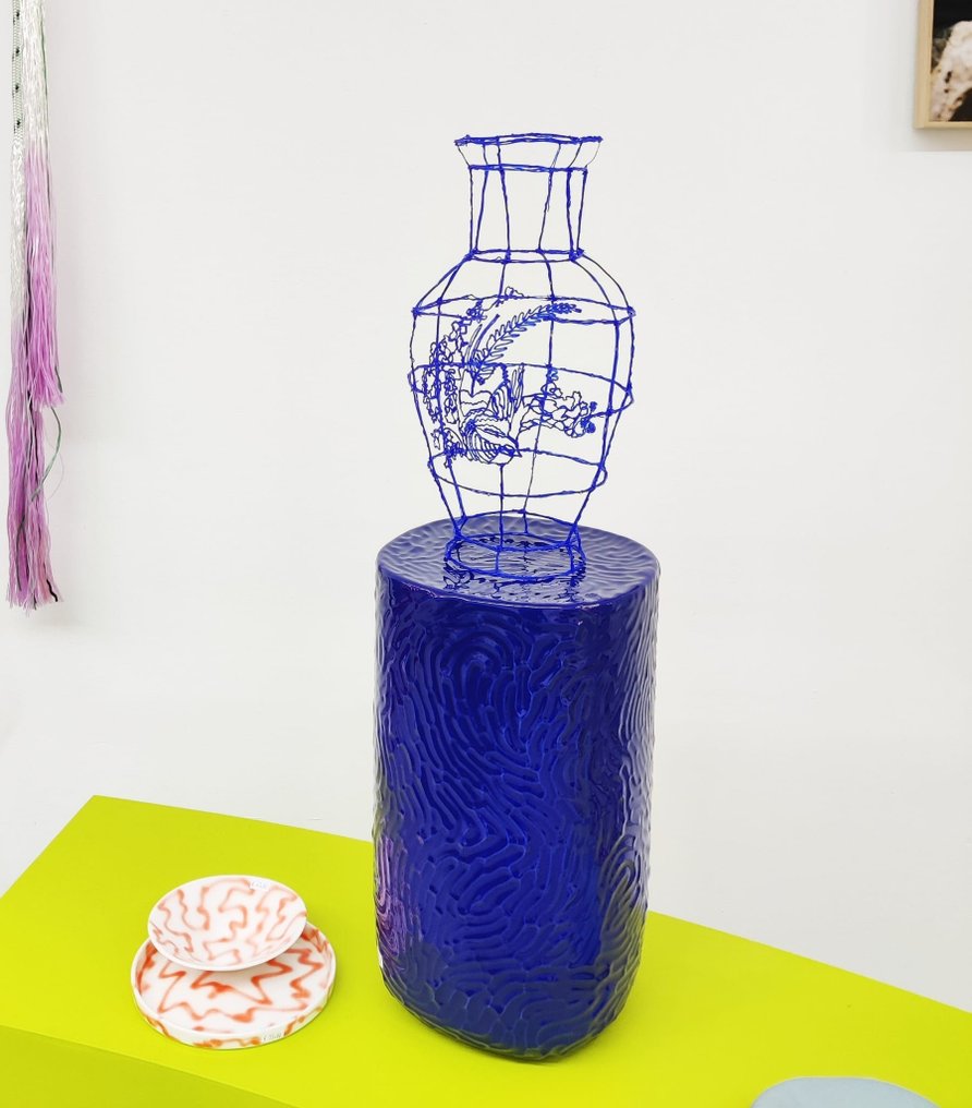 Iris Lucia Design - Iris Lucia - Vase - 3D TEGNING VASE BLÅ - Biologisk nedbrytbart utskriftsfyllstoff #4.3