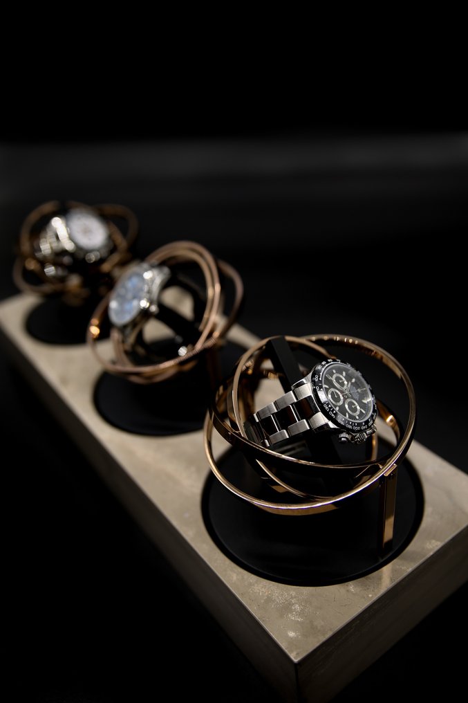 The Voyager III - Elbrus Horology - Marble Watch Winder - Limited Edition xxx/287 - Rose Gold/Brown #4.3