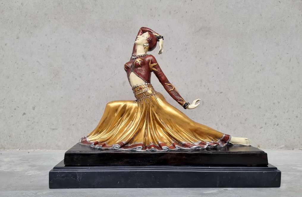 Γλυπτό, Art deco dancer - bronze - 30 cm - Μπρούντζος #3.2