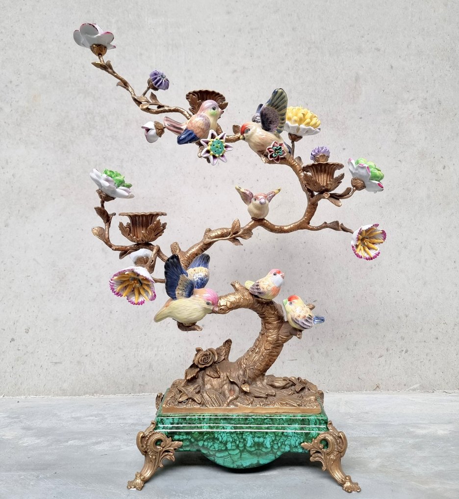 烛台 - 黄铜色, 瓷 #1.0