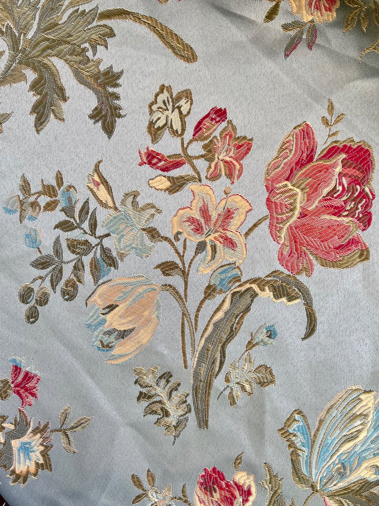 San Leucio damask fabric in green silk blend - Textile  - 280 cm - 124 cm #2.1