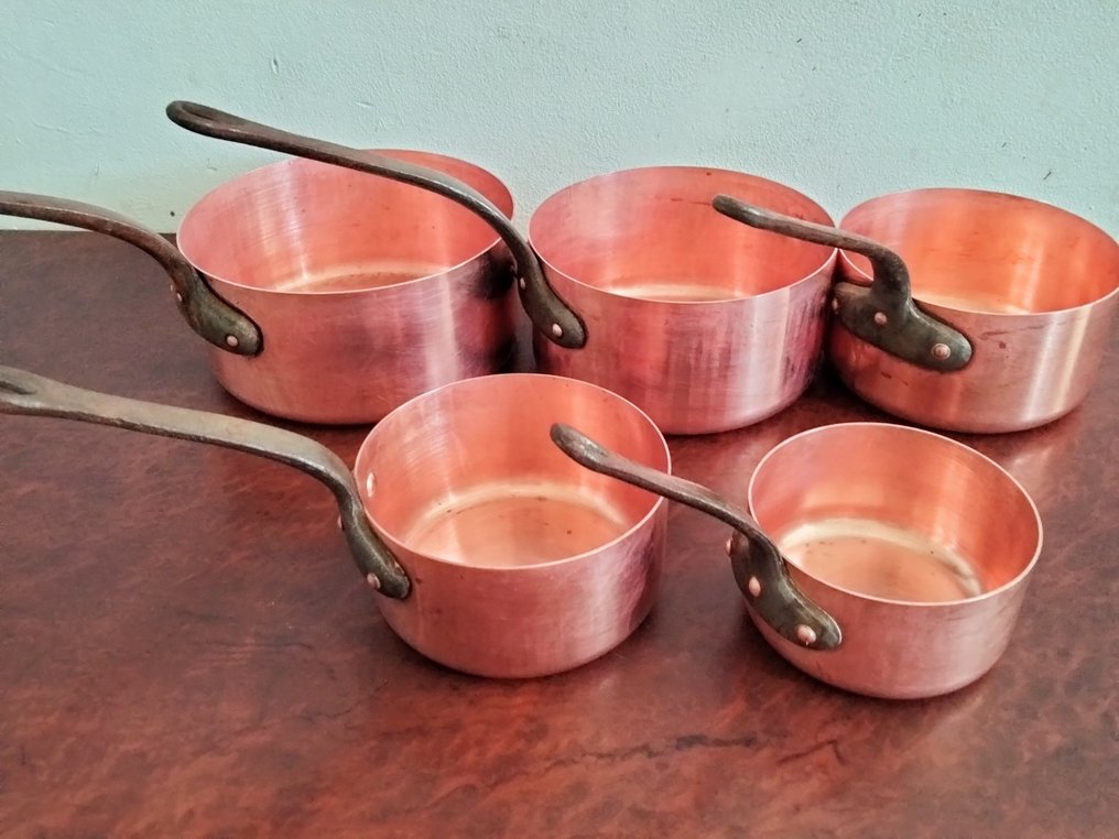 Juego de ollas (5) - Gastronomía clásica francesa - oro macizo - Conjunto de 5 cazuelas #4.3