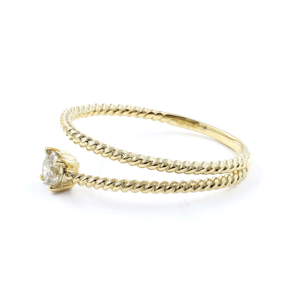 Gyűrű - 14 kt. Sárga arany -  0.23ct. tw. Gyémánt (Természetes)  #4.3