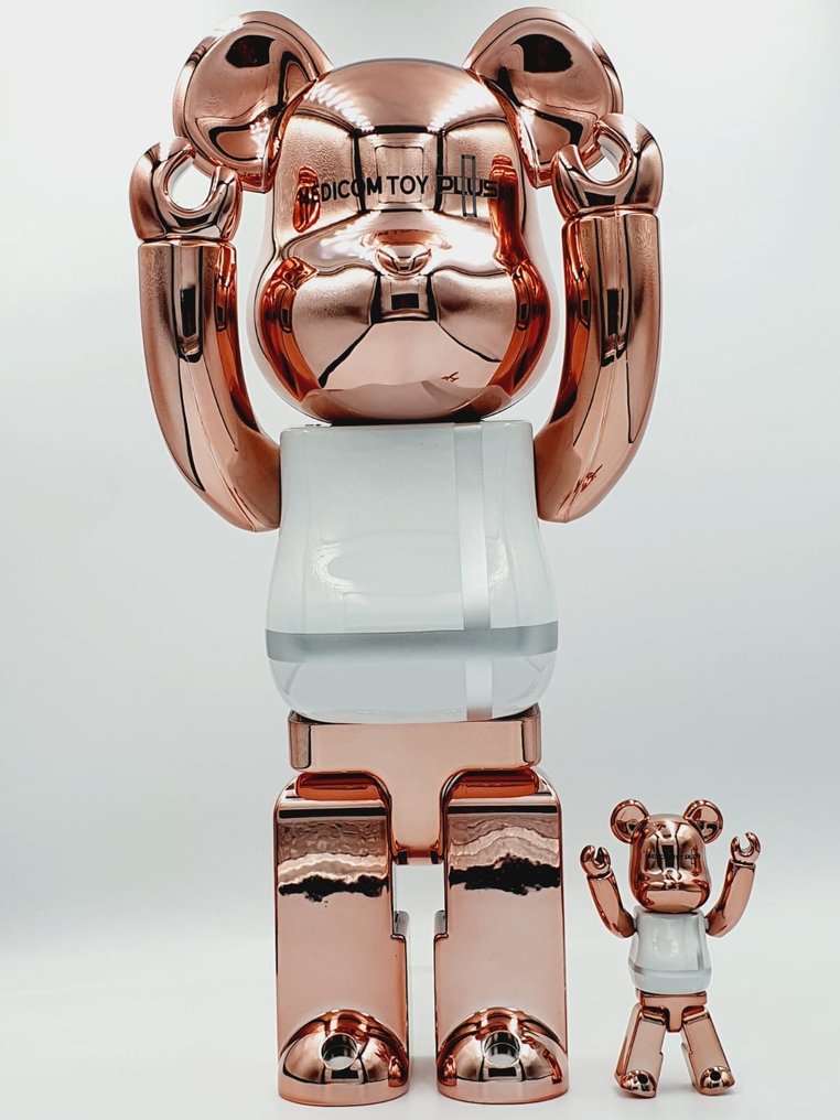 Medicom Toy  plus Bearbrick - Be@rbrick 400% + 100% - Pink Gold Chrome Bearbrick 2021 #2.1
