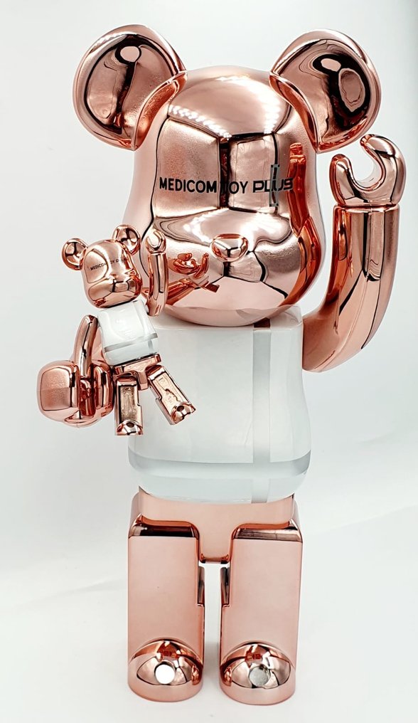 Medicom Toy  plus Bearbrick - Be@rbrick 400% + 100% - Pink Gold Chrome Bearbrick 2021 #1.2
