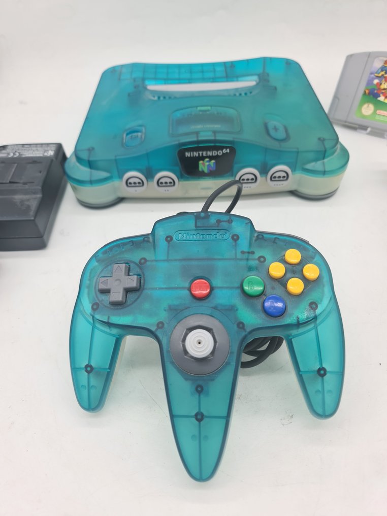 Nintendo - Nintendo 64 - N64 - Funtastic - Ice Blue Console - Mario 64 Pak- Limited Edition - Video game console + games #1.0