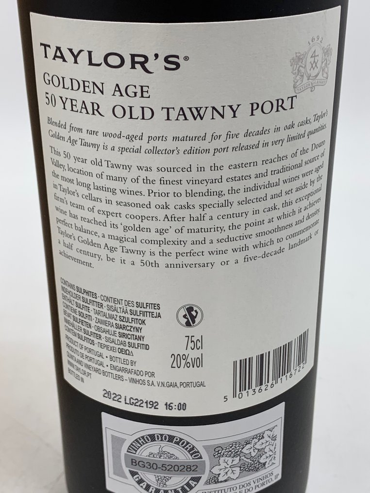 Taylor's "Golden Age" 50 years old Tawny Port - Douro - 1 Botella (0,75 L) #2.2