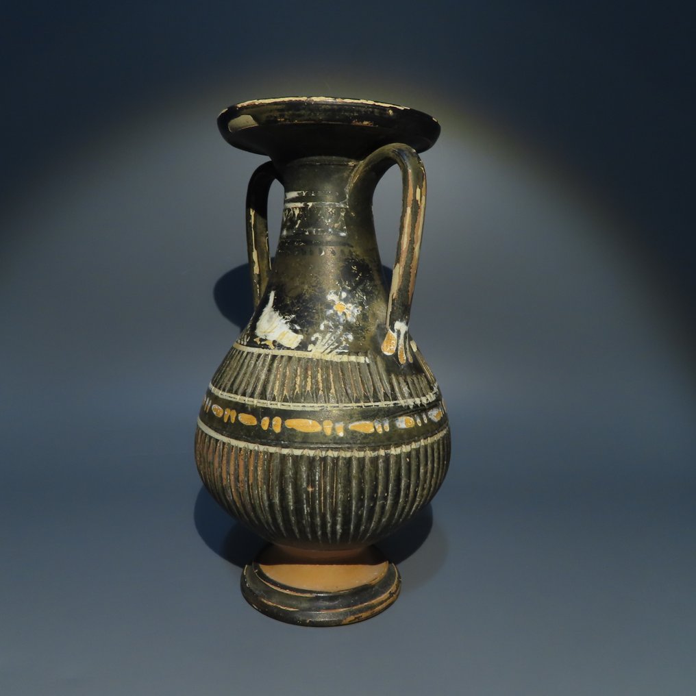 Oldtidens Grækenland Keramik Gnathia. Pelike. 4. århundrede f.Kr. 19,5 H. Dejligt. Spansk eksportlicens. #2.1